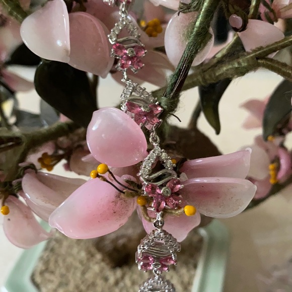 Vintage 925 pink turmaline &sapphire bracelet